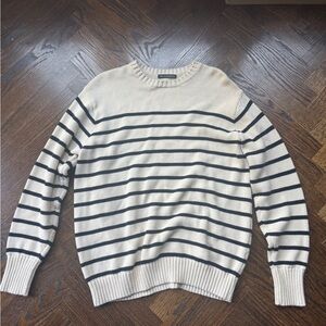 Striped Cream and Black Brandy Melville  Sweater
